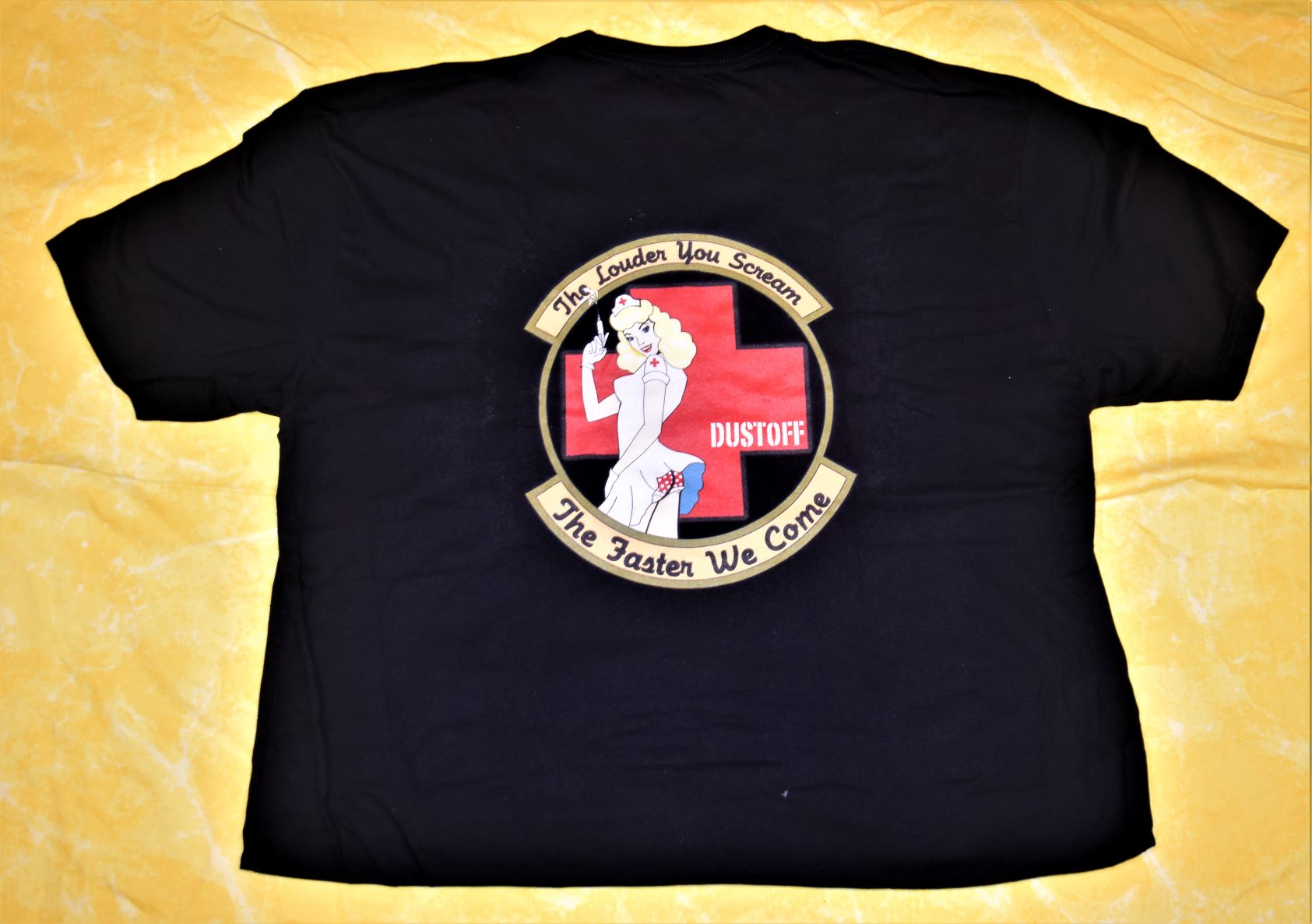 DUSTOFF Pin-Up T-Shirt (SOLD – DUSTOFF Association